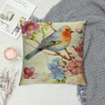 thumbnail image 2 of GOSMITH  Outdoor Bird Decorative Throw Pillowcase, Bird Flower Both Sides Printed Spring Cushion Patio for Home Couch Sofa Decor White, 2 of 5