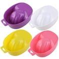 thumbnail image 1 of 2pcs Nail Art Manicure Care Soak Bowl Tray Polish Remover (Random Color), 1 of 6
