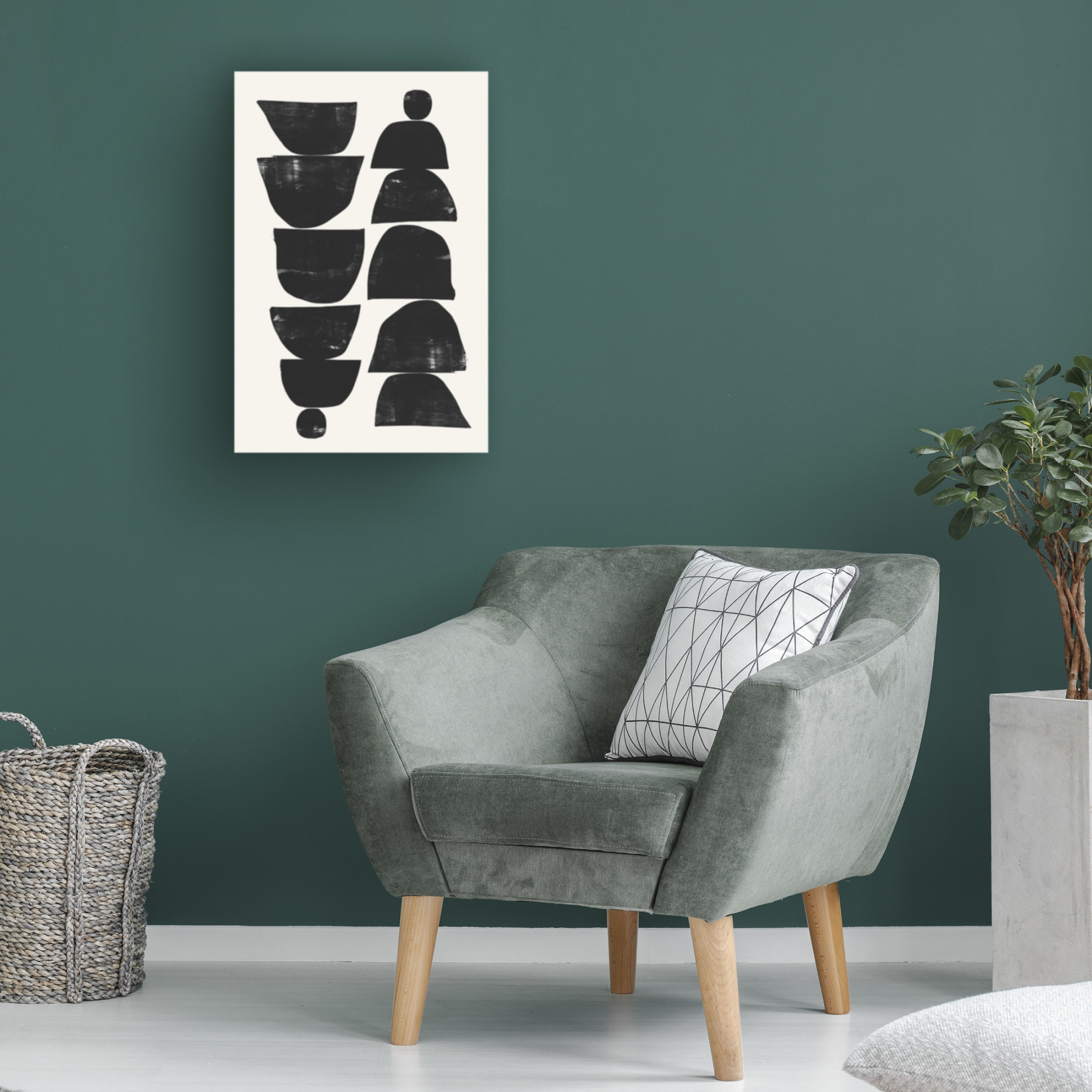 Trademark Fine Art Dan Hobday  Minimal Plant Canvas Wall Art