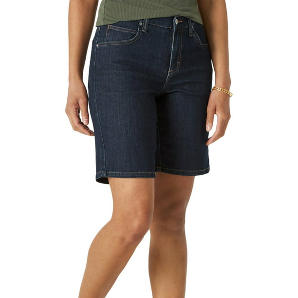 Lee Womens Straight Fit Denim Shorts 6 Medium wash - Walmart.com
