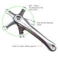 thumbnail image 2 of Bicicleta plegable de aluminio hueco una manivela 170 mm BCD 130 mm Diente de manivela de bicicleta mi.xim Manivela de bicicleta, 2 of 7