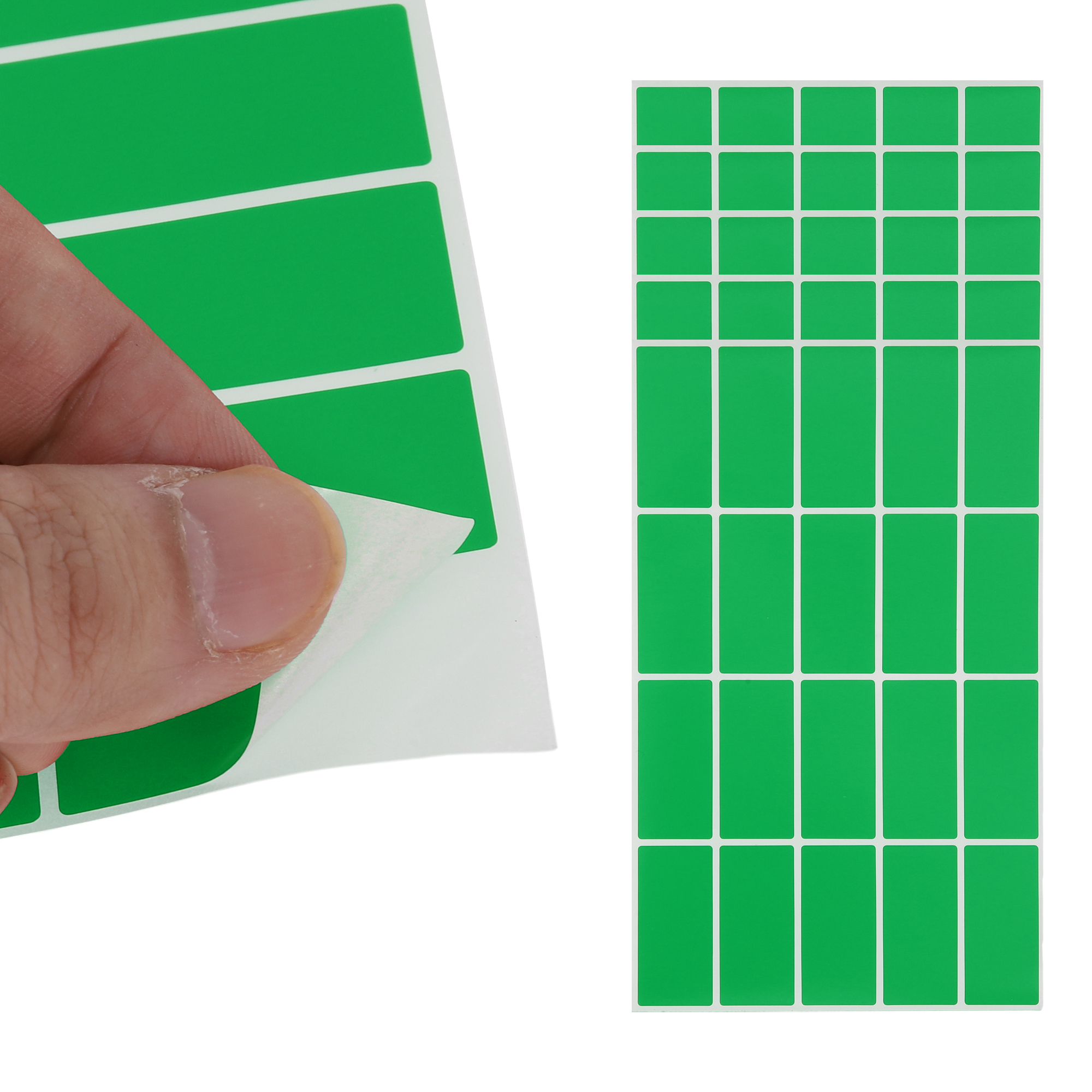 Unique Bargains Handwritable Rectangle Gift Stickers 1.57"x0.75" 20 Pcs Green