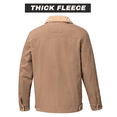 thumbnail image 3 of Xidunhg Men's Sherpa Lined Trucker Jacket, Windproof Thermal Winter Work Coat with Lapel Multi Pockets, 3 of 11