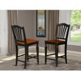 thumbnail image 5 of East West Furniture CHS-BLK-C Café Counter Height Kitchen Chairs - Linen Fabric Upholstered Solid Wood Chairs, Set of 2, Black, 5 of 7