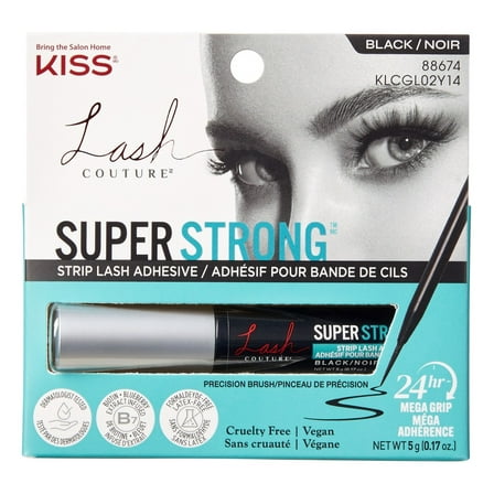 Kiss Lash Couture Adhesive Strip Lash Black (Pack of 2)