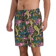 thumbnail image 2 of Naloa Snake And Flower Men's Beach Shorts, Surfing shorts, Swim trunks, Quick Dry Swim Trunks for Surfing Beach Fun - Medium, 2 of 9