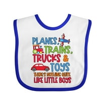 Inktastic Planes Trains Trucks and Toys Nothing Quite Like Little Boys Boys Baby Bib