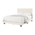 thumbnail image 1 of CorLiving Celeste Off-White Boucle Fabric Upholstered Adult Bed with Headboard, Box Spring Required, 1 of 8