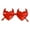 Red diamond, variant on Sunglasses, Devil Horn Heart for Teens Girls Party Frame Lens Funny Trendy Fashion Carnivals Decorations