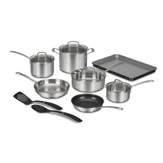 Cuisinart MCP-13 MultiClad Pro Stainless-Steel Cookware 13-Piece Cookware  Set, Silver