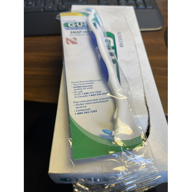 NEW SUNSTAR GUM SINGLE TUFT DUAL END SNAPONS SULCUS BRUSH 642P (12