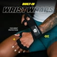 thumbnail image 3 of Guantes de entrenamiento para levantamiento de pesas aptos para deportes activos con muñequeras, 3 of 9