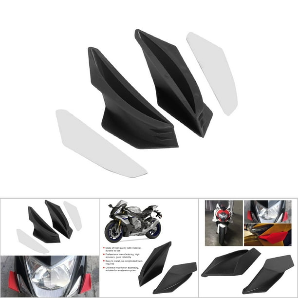 Kit de Ala de Motocicleta, Alas de Alerón de Motocicleta Aerodinámica Abs de Moda Alas de Uso de Algas para Motocicletas