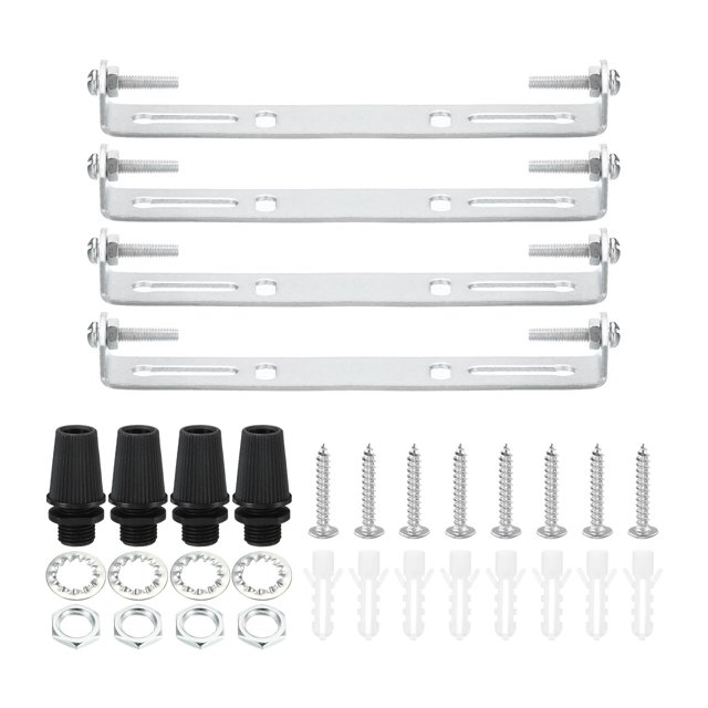 Unique Bargains 125mm Ceiling Light Plate Kit Light Fixture Mounting Bracket Plate Crossbar for Pendant Wall Light 4 Set