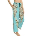 thumbnail image 2 of Xecao World Travel Line Icons Map Women's Straight Lounge Pajama Pants: The Epitome of Relaxed Sleepwear, 2 of 9