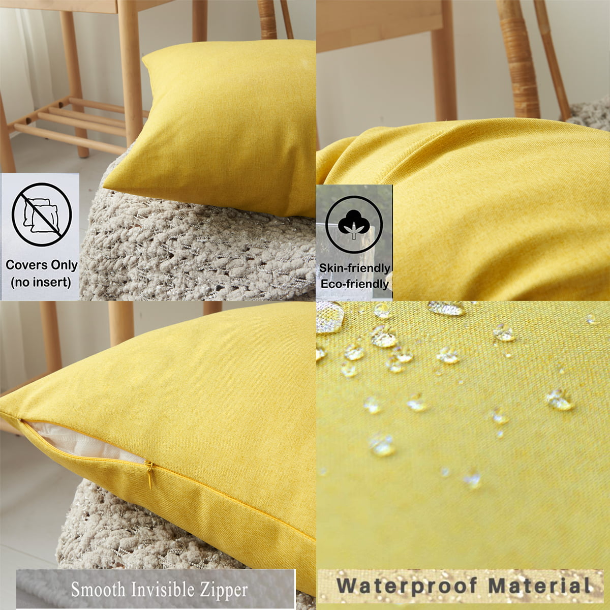 Kabuer Outdoor Waterproof Pillow Covers Outdoor Pillow Covers