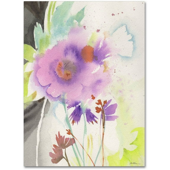 Trademark Fine Art "Mauve Garden Shadows" Canvas Art by Sheila Golden