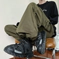 thumbnail image 3 of Pantalones de Carga Casa de los Tesoros Y2K Streetwear Holgado Pierna Ancha Bolsillos Grandes, 3 of 4