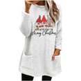thumbnail image 5 of Suéter navideño para mujer 2024, jersey de lana sherpa con estampado navideño, sudadera mullida de manga larga con bolsillos grandes, talla 3XL, 5 of 5
