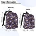 thumbnail image 2 of Disketp Gnomes And Houses print Canvas Backpack Lightweight Travel Daypack Student Rucksack Laptop Backpack-Medium, 2 of 5