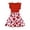 Red, variant on Likimi Children Girls Summer Dress Fly Sleeve Crew Neck Hearts Print Breathable Dresses Red Size 5-6 Years