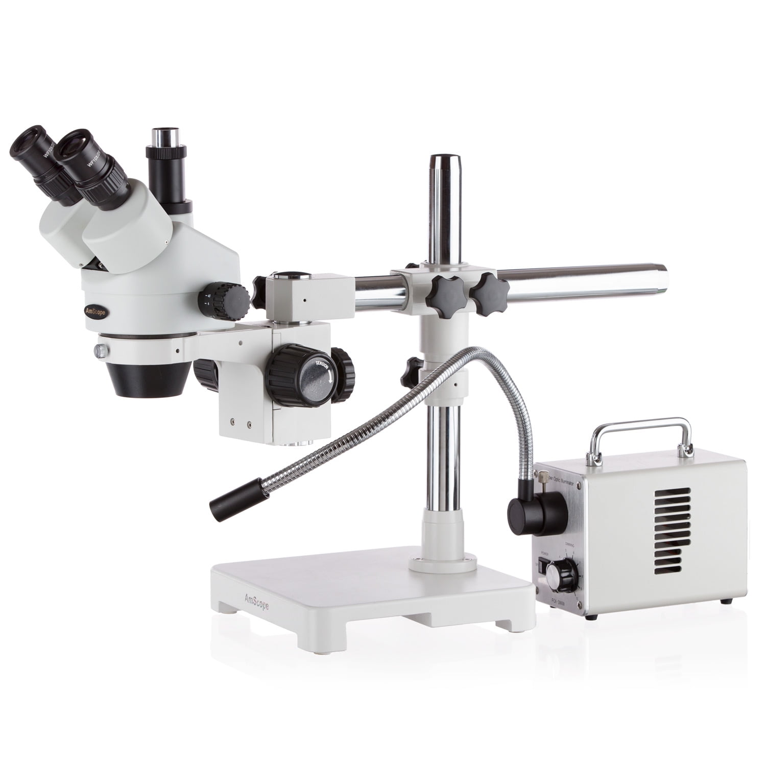 AmScope 7X45X Trinocular Stereo Microscope with LED Illuminator and