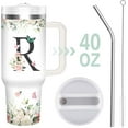 thumbnail image 2 of Christian Gifts for Women, Christian Tumbler 40Oz with Handle and Straw for Women, Personalized Initial R Tumbler Gifts for Women Christmas Religious Inspirational Gifts, Gifts for Christian, 2 of 6