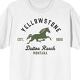 thumbnail image 6 of Yellowstone Dutton Ranch Horse Logo Juniors White T-shirt - 5XL, 6 of 7