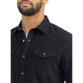 thumbnail image 4 of Wrangler® Men's and Big Men's Slim Fit Long Sleeve Woven Shirt, Sizes S-5XL, 4 of 4