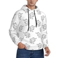 thumbnail image 2 of Wukai Turtle Print Men Hoodies Fleece Sweatshirts Long Sleeve Sweaters Pullover Fall Outfits Winter Clothes-XX-Large, 2 of 7