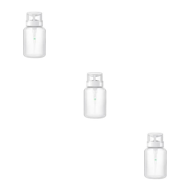 Seitruly 200ML Nail Art Pump Dispenser Empty Pumping Spray Bottle Liquid Lid with Gear Accessories Container Remover Travel Women Type1 NO1