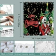 thumbnail image 6 of NIGHTMARE BEFORE CHRISTMAS Shower Curtain Fabric, Cool Cartoon Merry Christmas Jack Skellington and Sally Shower Curtains for Kids Christmas Bathroom Decor with 12 Hooks (Color-07), 6 of 6