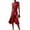 Red, variant on Women Elegant Crew Neck Sleeveless Long Dress Summer Solid Color Slimming Ruffle Irregular A-Line Party Dresses