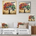 thumbnail image 4 of Designart "Colorful Harmony of American Basswood Trees I" Landscapes Framed Wall Art Decor - Country Colorful Tree Entryway Framed Wall Art Print, 4 of 6