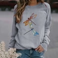 thumbnail image 3 of Womens Pullover Sweatshirt Womens Print Long-sleeved Sweatshirt Casual Blouse Pullover, 3 of 3