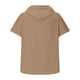 thumbnail image 5 of pstuiky camiseta de hombre, Blusa informal de manga corta con capucha, botones y bolsillo con cordón de color sólido para hombre. camisas casuales para hombre xl, 5 of 6
