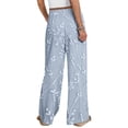 thumbnail image 4 of kaondbfi Dress Pants Women Petite High Waisted Wide Leg Summer Beach Vacation Women's Pants Casual Trousers, 4 of 8