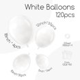 thumbnail image 2 of Kit de arco de globos Awenztech con 120 globos de látex blancos, 2 of 7