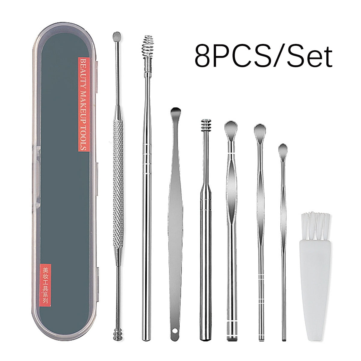 8PCS Ear Pick Ear Wax Removal Kit, Ear Cleaning Tool Set, Ear Curette