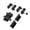Black, variant on Push To Open Touch Latches Double Head Catches Closures Glass Door Hinge Clamp Furniture Hardware