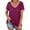 Purple, variant on Taqqpue Womens Plus Size Short Sleeve T Shirts Casual Solid Color V Neck Shirts Flowy Loose Blouses Top Summer Pullover with Pocket