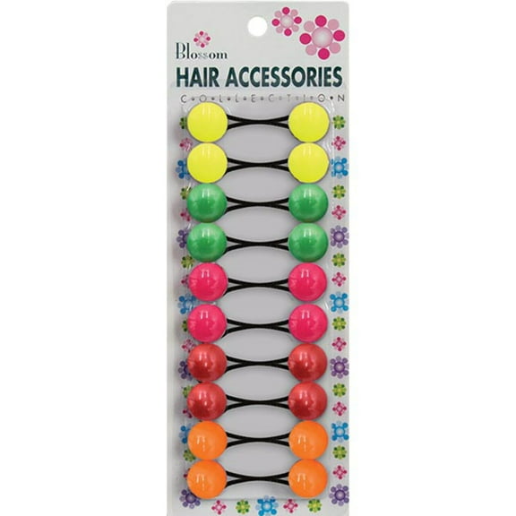 BLOSSOM - Hair Accessories Hair Knockers 10PCs GRN/RD/WN/ORG #PPP01-05M3
