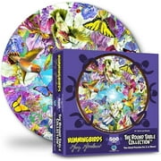 A Broader View Hummingbirds Round Table Puzzle - 500 Pieces, Jigsaw Puzzles For Adults & Kids, Suitable For Groups Of 2 Or More, Everyone Gets The Best Seat At The Table, Incl. 12x12 Poster