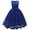 Dark Blue, variant on Edvintorg Dress for Kids 3-9Years Toddler Girls Dresses Solid Color Flowers Net Yarn Bowknot Birthday Party Flowers Gown Dresses Vestido Infantil