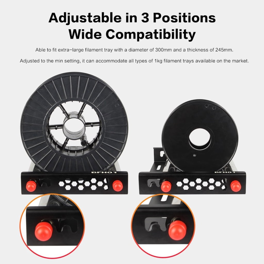 BQBQERT Adjustable Filament Spool Holder For 3D Printer ABS PETG 3D Printing Materials Rack Tray 3D Printer Filament Holder