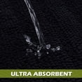 thumbnail image 3 of Alfombra de baño KGORGE, grande, suave, antideslizante, gruesa, de chenilla negra, 3 of 7