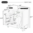 thumbnail image 5 of ENSHUI 30" Bathroom Vanity with Sink, Solid Wood Floor Standing Bathroom Vanity Cabinet with 1 Soft Close Drawer, Vintage Bathroom Vanities with Adjustable Shelf, White, 5 of 9