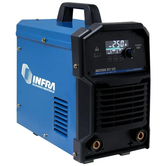Soldadora Inverter Infra Arctron 251 LCD 250A Eléctrica 220V/440V Máquina para Soldar Electrodo SMAW Profesional Industrial