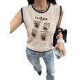 thumbnail image 2 of Women'S Sleeveless Sweater Horse Jacquard Sweaters Pullover Tank Tops Knit Vest Trendy Clothing -354 M, 2 of 3