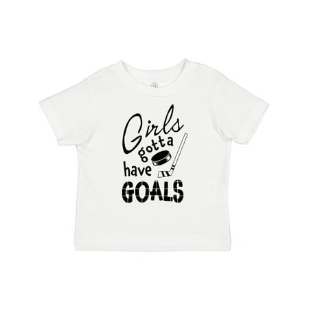 

Inktastic Girls Gotta Have Goals- Hockey Player Gift Toddler Toddler Girl T-Shirt